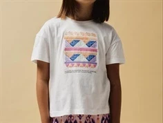 Name It bright white/silt green loose short t-shirt